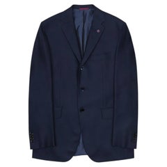 Sartoria Partenopea Men's Blue Wool Blazer IT52, Elegant Italian Style