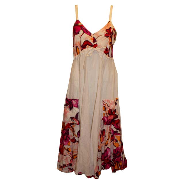 Sartoria Saracena Linen Dress For Sale at 1stDibs