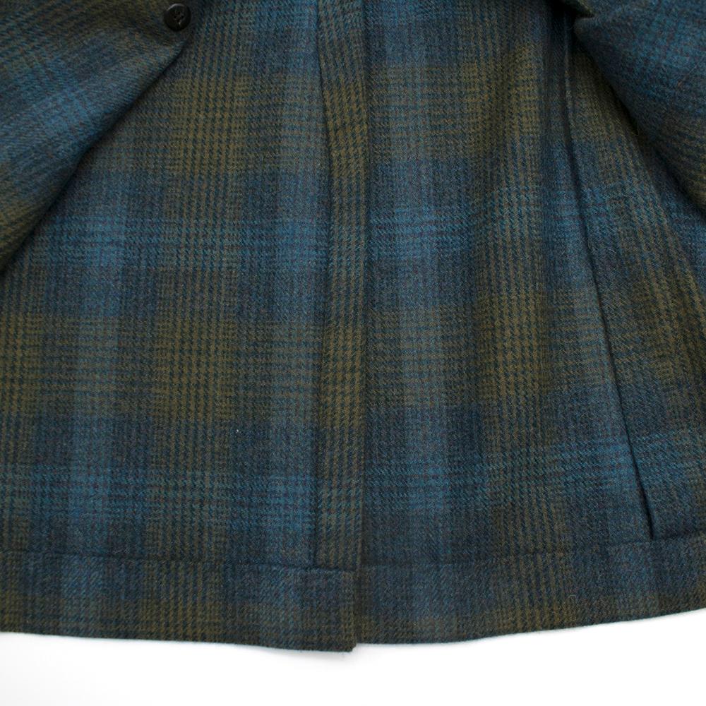 Sartoria Solito Green Tweed Tailored Checked Coat estimated size L 2
