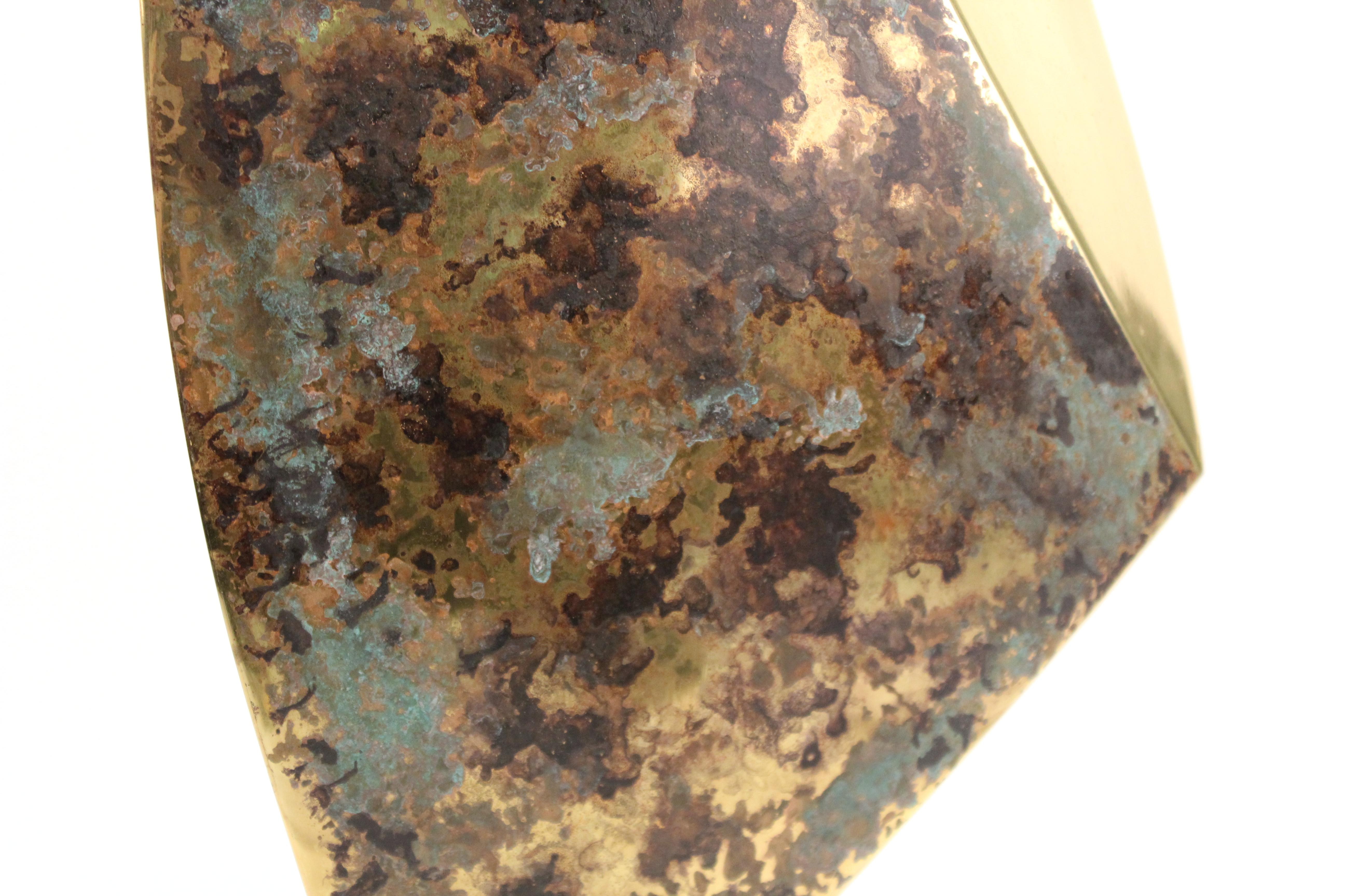 North American Sasa Ulbricht Modern Abstract Metal Sculpture Titled 'Calyx'