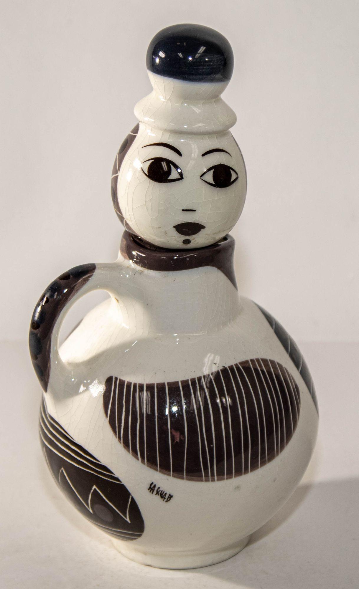 Sascha Brastoff Art Studio Ceramic Pottery Lady Pitcher, 1950s 7