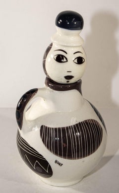 Sascha Brastoff Art Studio Ceramic Pottery Lady Pitcher, 1950s