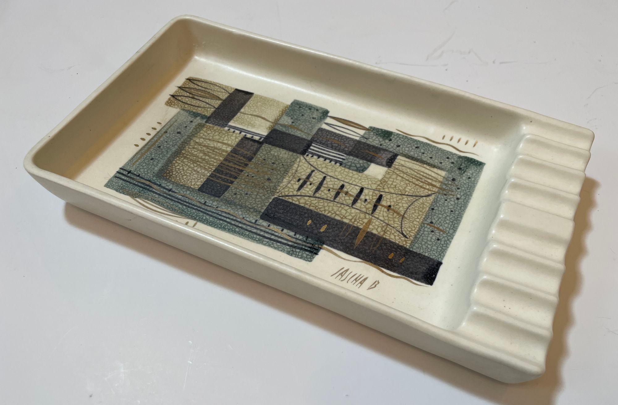 Cenicero para puros Sascha Brastoff California USA Pottery Catchall Años 50 en venta 4