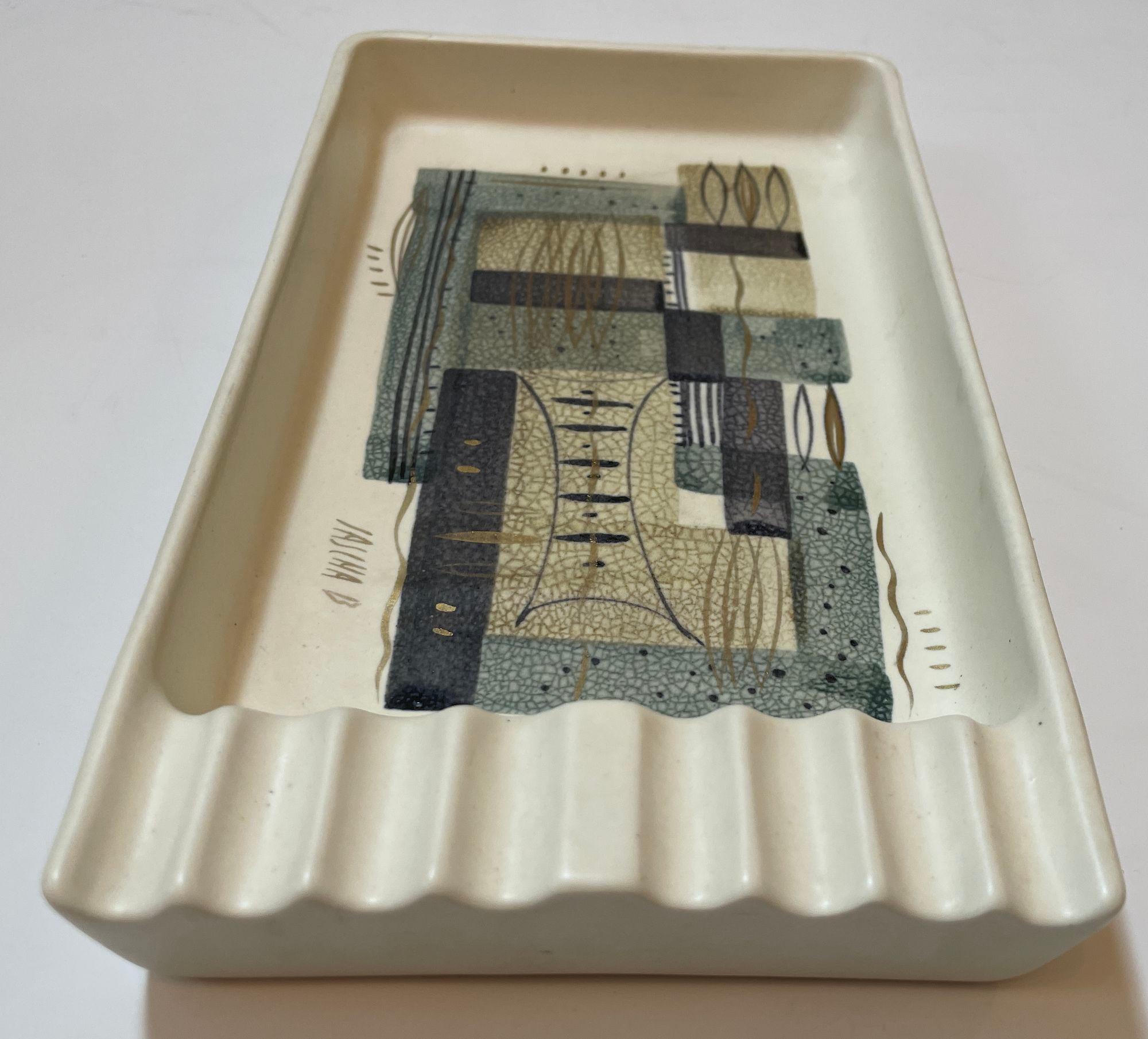 Cenicero para puros Sascha Brastoff California USA Pottery Catchall Años 50 en venta 5