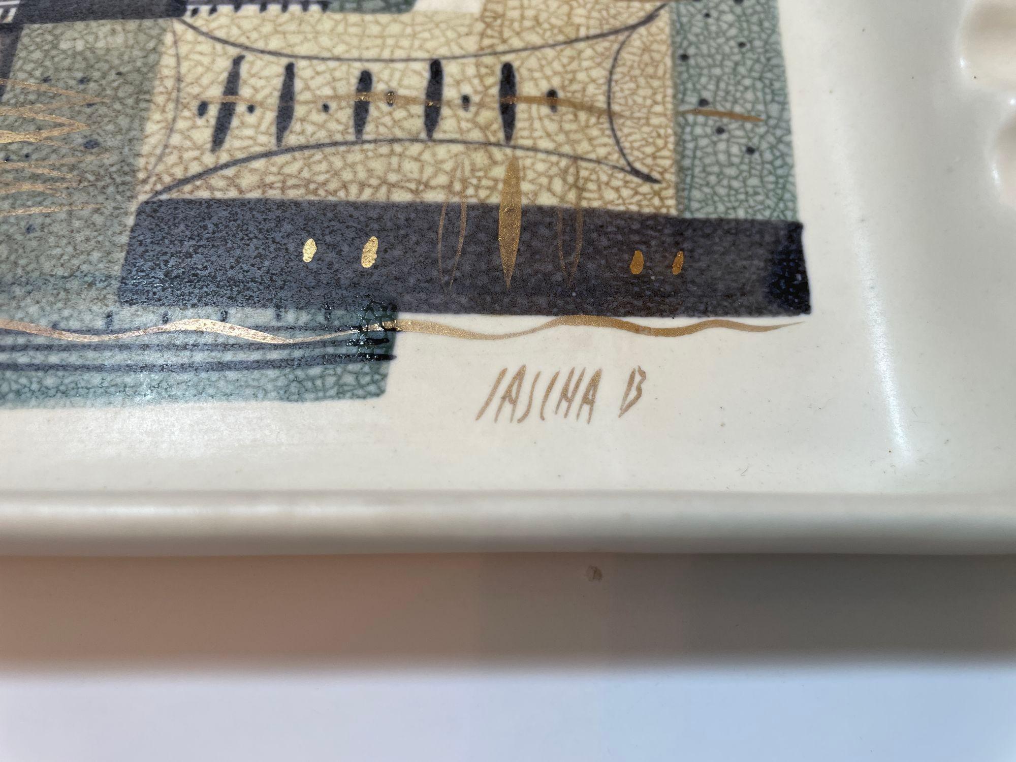Cenicero para puros Sascha Brastoff California USA Pottery Catchall Años 50 en venta 1