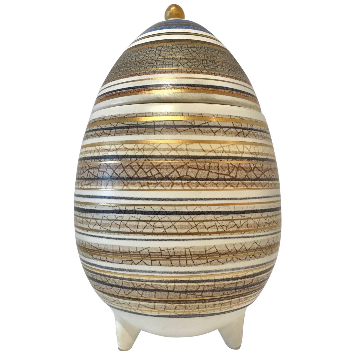 Sascha Brastoff Ceramic Egg For Sale at 1stDibs