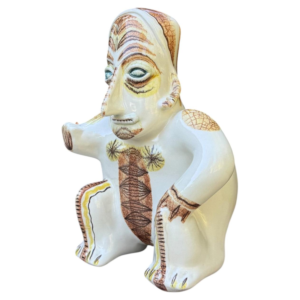 Sascha Brastoff Signed Figurative Ceramic Sculpture, 20th Century