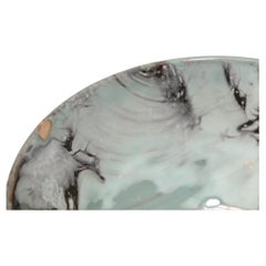 Ciotola con piedini "Surf Ballet" di Sascha Brastoff, blu acqua e argento