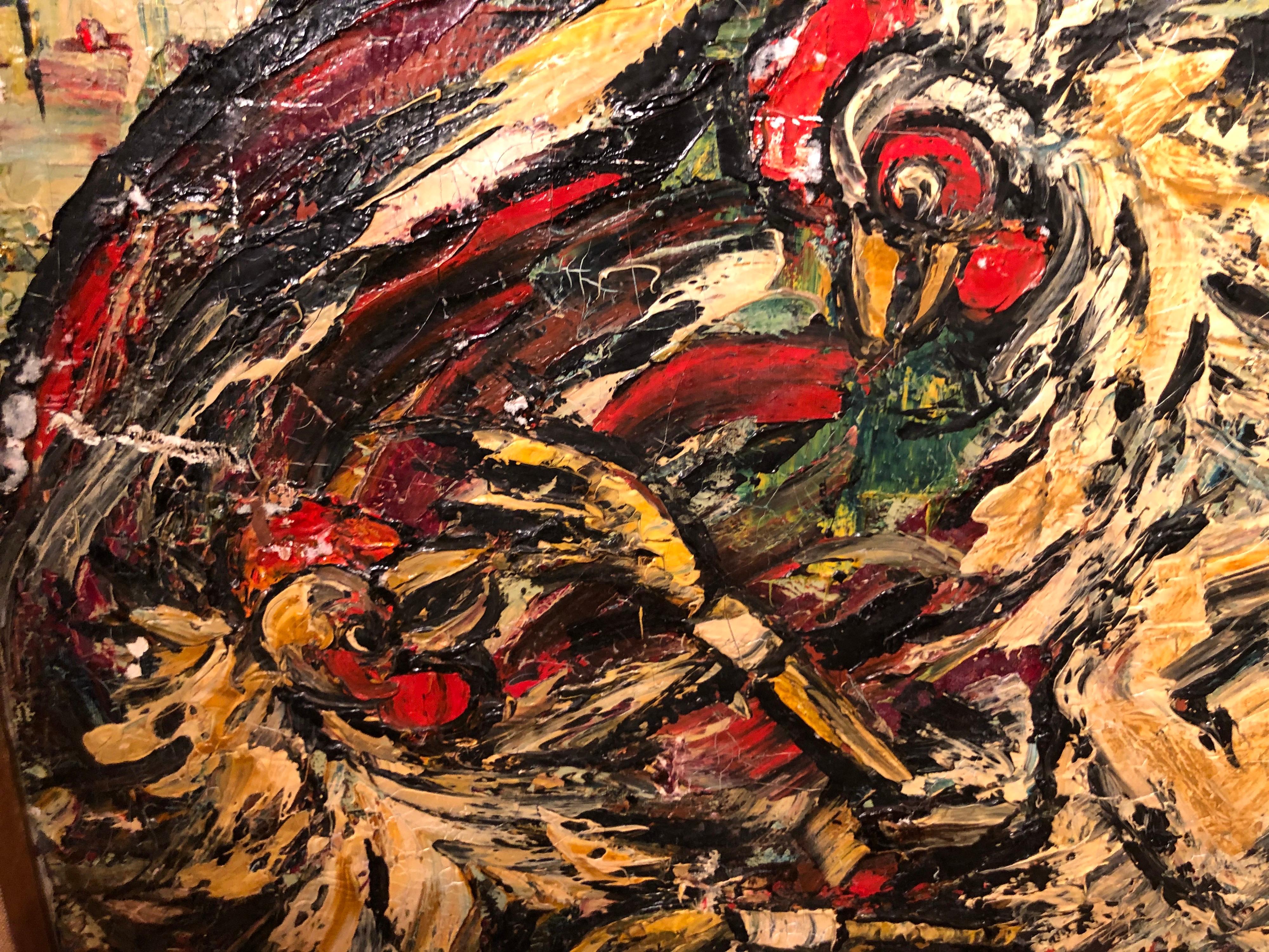 Sascha De Puchala Abstract of Roosters For Sale 1
