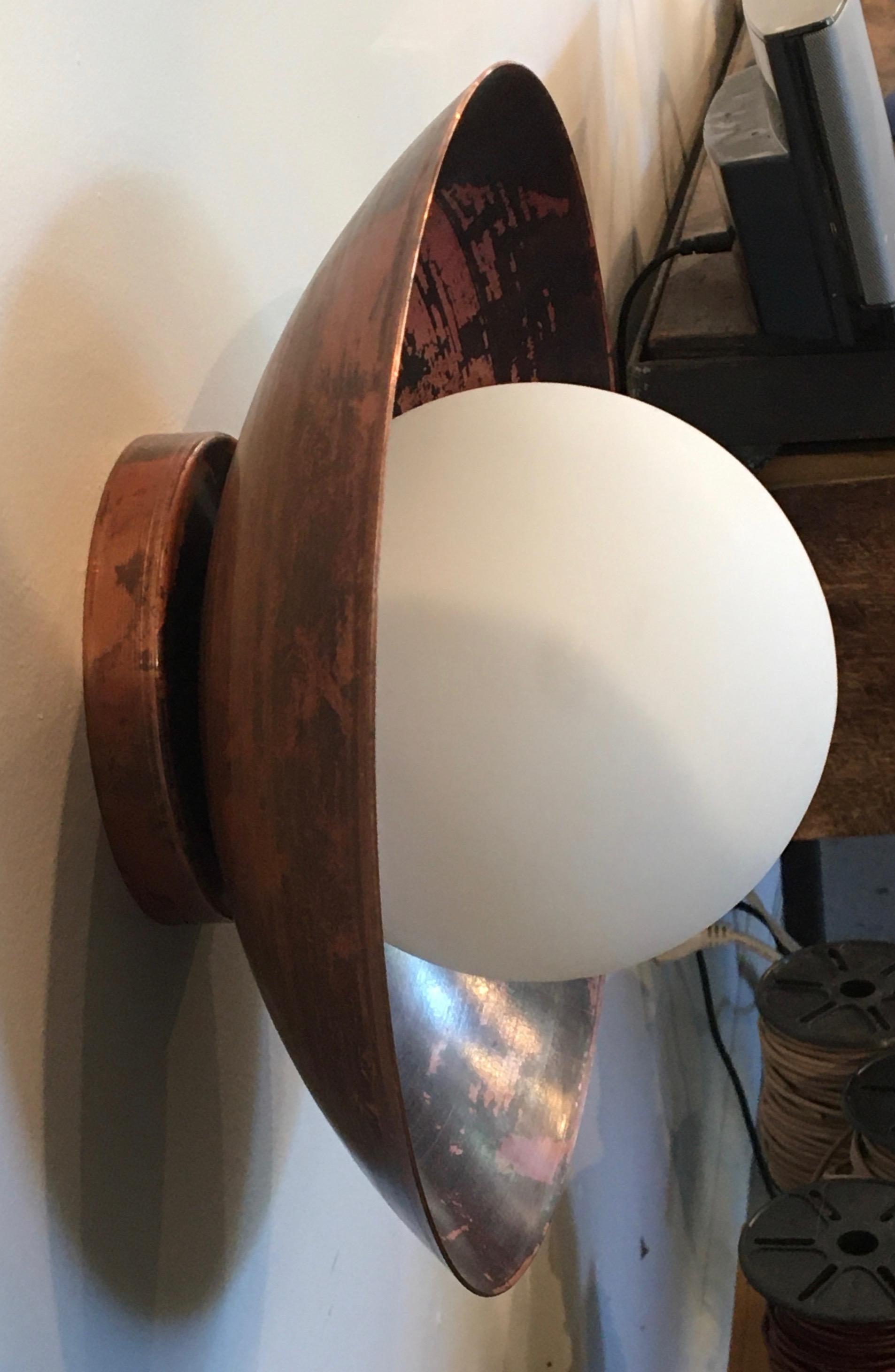 Sasco Sconce in Copper In New Condition For Sale In Pound Ridge, NY