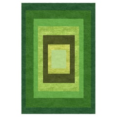 Tapis moderne de la collection Sasha Bikoff dans les tons verts, "Zone Seaweed" 6'x9'