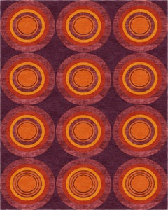 Tapis moderne de la collection Sasha Bikoff orange rouille « Goals Bonfire » 6'X9'
