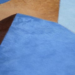 Sasha Bikoff X Art Hide Blaues Kissen mit Fragmenten