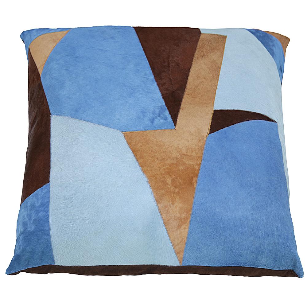 Sasha Bikoff X Art Hide Blue Fragments Cushion For Sale