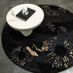 Sasha Bikoff X Art Hide Customizable Black/Charcoal Shibori Round Small