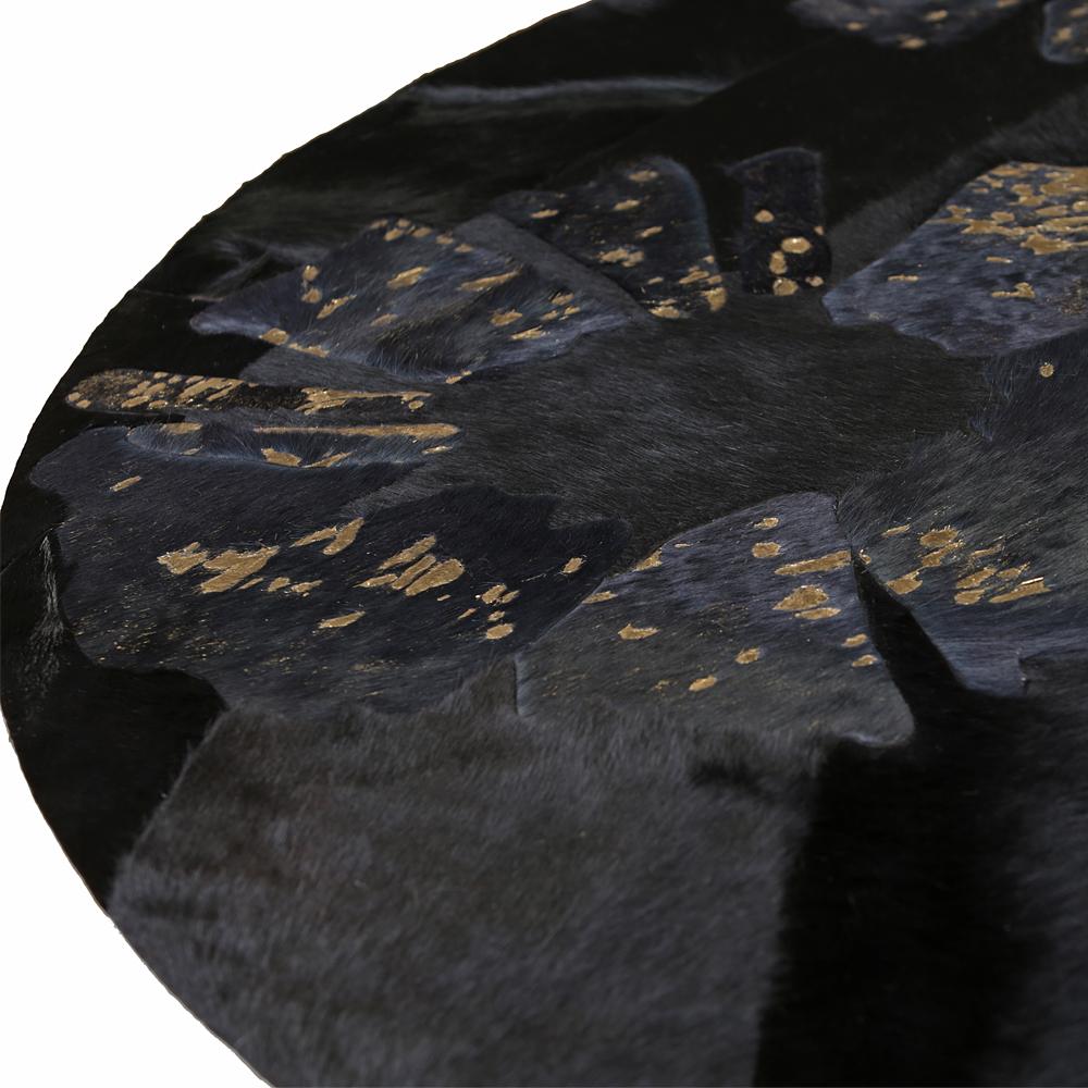 Sasha Bikoff X Art Hide Personalizzabile Nero/Carbone Shibori Rotondo XLarge in vendita 2