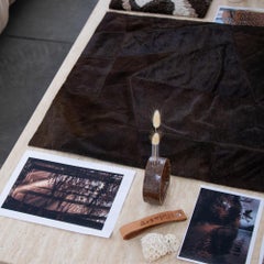 Sasha Bikoff X Art Hide Tapis rond personnalisable Fragments de grains de café Small