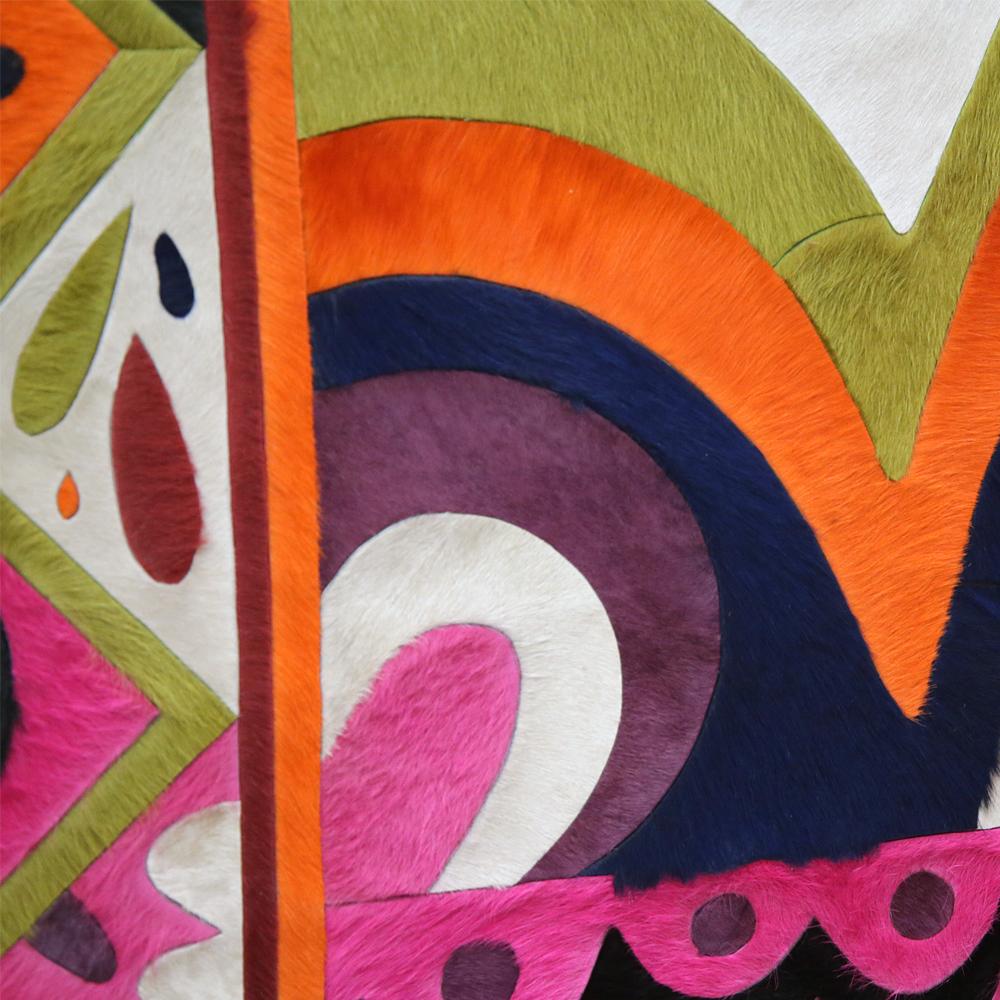 Art Deco Sasha Bikoff X Art Hide Customizable Cowhide Bohemian Rhapsody Tapestry For Sale