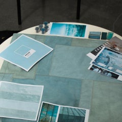 Sasha Bikoff X Art Hide Anpassbare Starlight Blue Pastiche Runde Teppich Medium