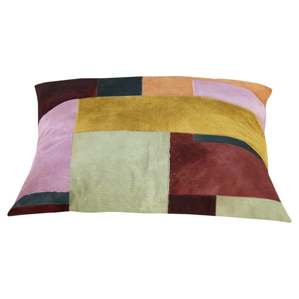 Sasha Bikoff X Art Hide Multicolor Pastiche Cushion For Sale