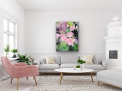 Island 1, Semi Abstract Floral Art, Vibrant Landscape Painting, Bold Artwork