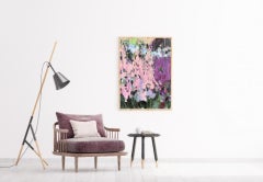 Foxglove Flowers, Sasha Getsko, Original Floral Landscape Painting, Affordable