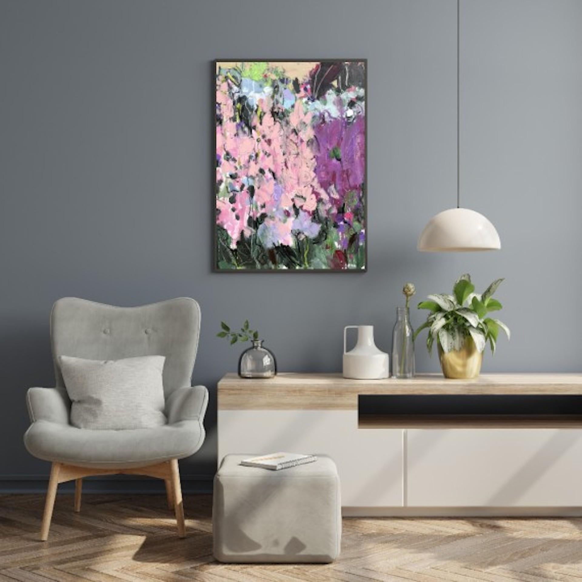 Peinture de paysage florale originale Foxglove Flowers de Sasha Getsko, abordable en vente 2