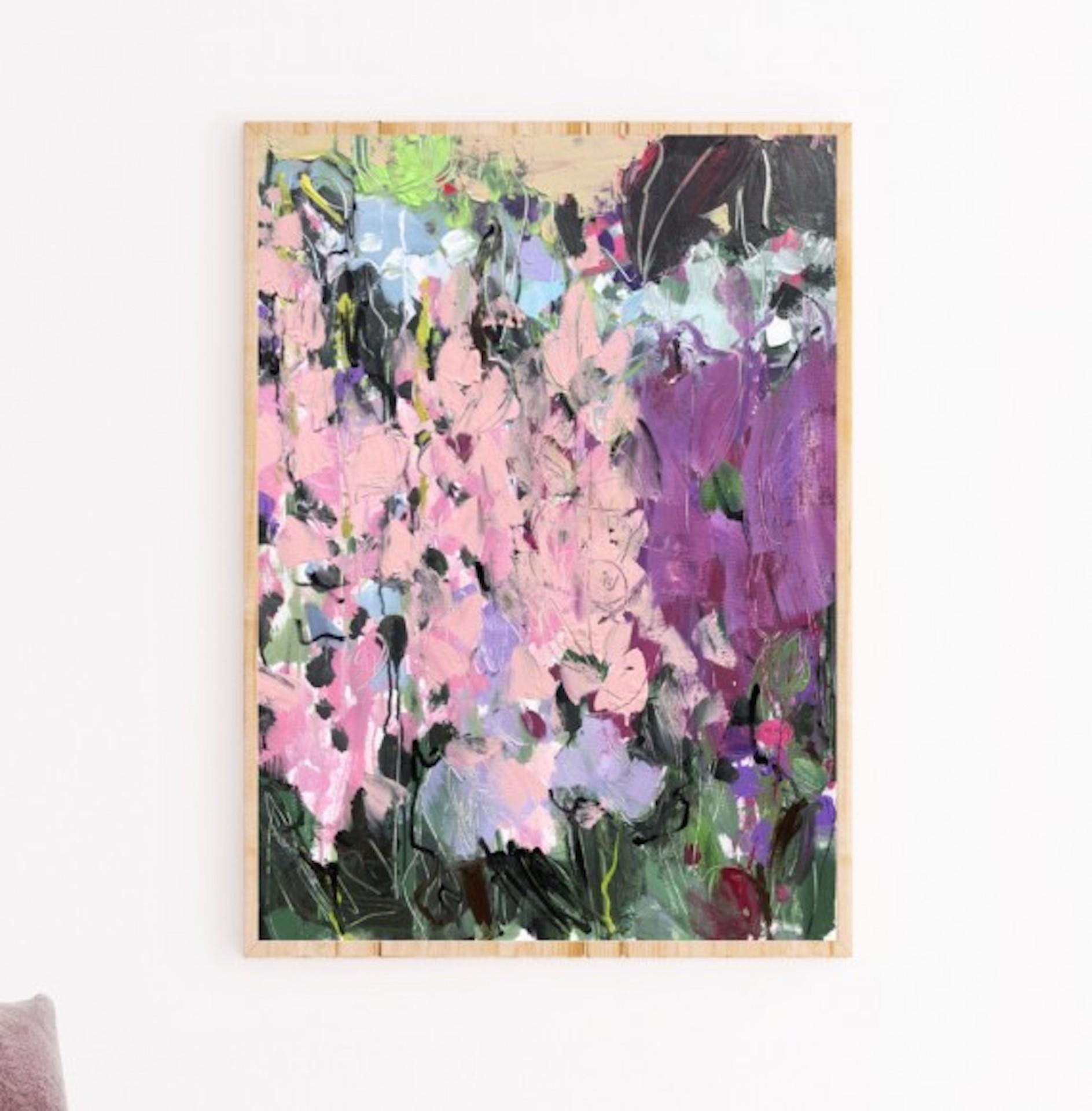 Foxglove Flowers, Sasha Getsko, Original Floral Landscape Painting, Affordable For Sale 4