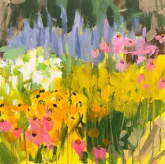 Sumer Garden, Original floral painting, abstract painting
