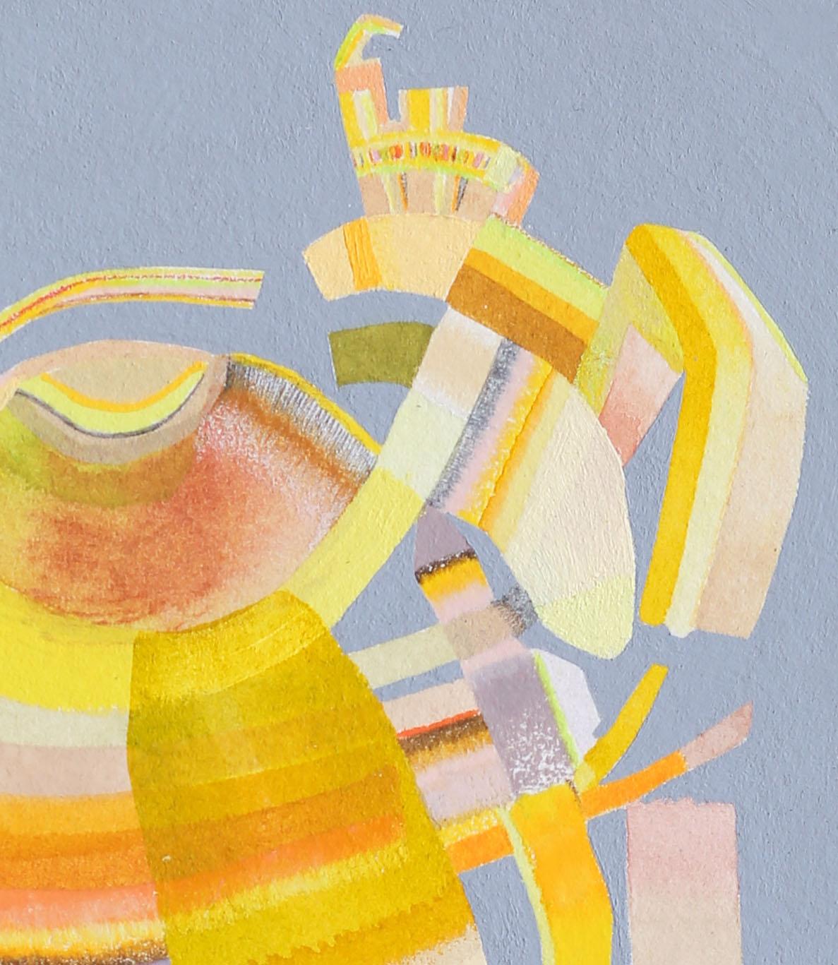The City With No Sun or Moon (gelb, überlagert, geometrisch abstrakt) im Angebot 2
