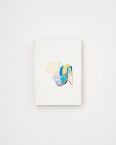 Sin título, Pequeñas obras nº 36 (abstracto geométrico, colorido y en capas)