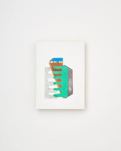 Sin título, Obras pequeñas n.º 59 (abstracto geométrico, colorido y en capas)
