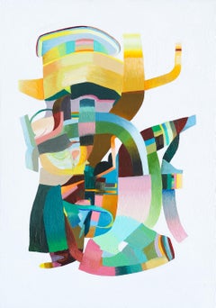 The Way Forward: Small Works No. 135 (colorful, layered, geometric abstract)