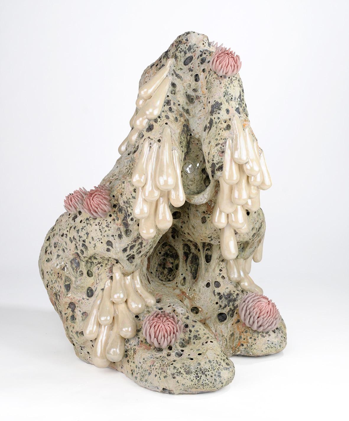 A Few Noiseless Snowflakes by Sasha Koozel Reibstein, Glazed Ceramic Sculpture For Sale 1