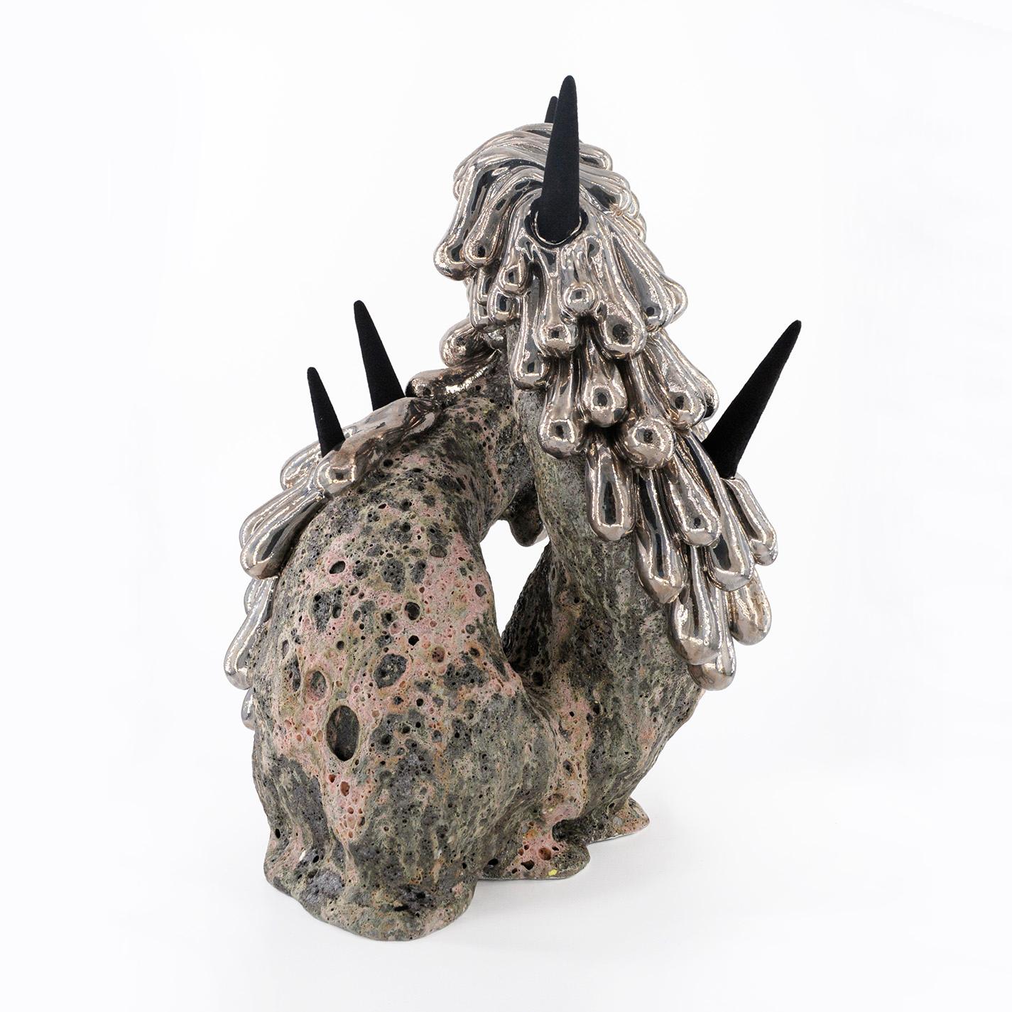 "Anche la terra cede", Contemporaneo, Astratto, Ceramica, Scultura