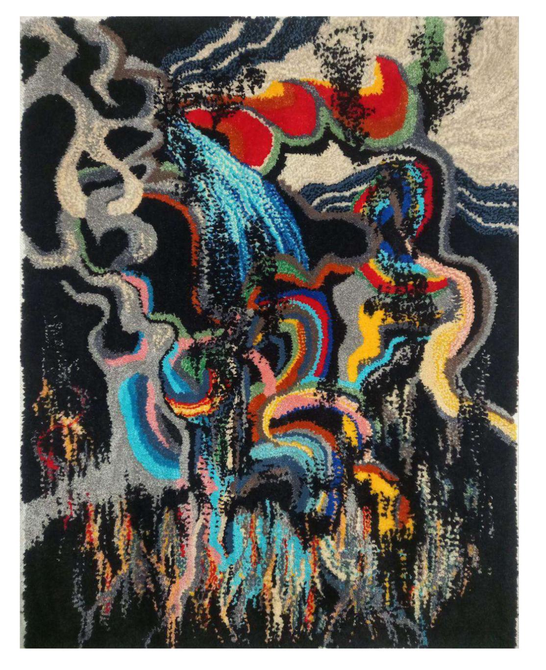 Sans titre, tapis fait main, 80/60 cm - Art de Sasha Look