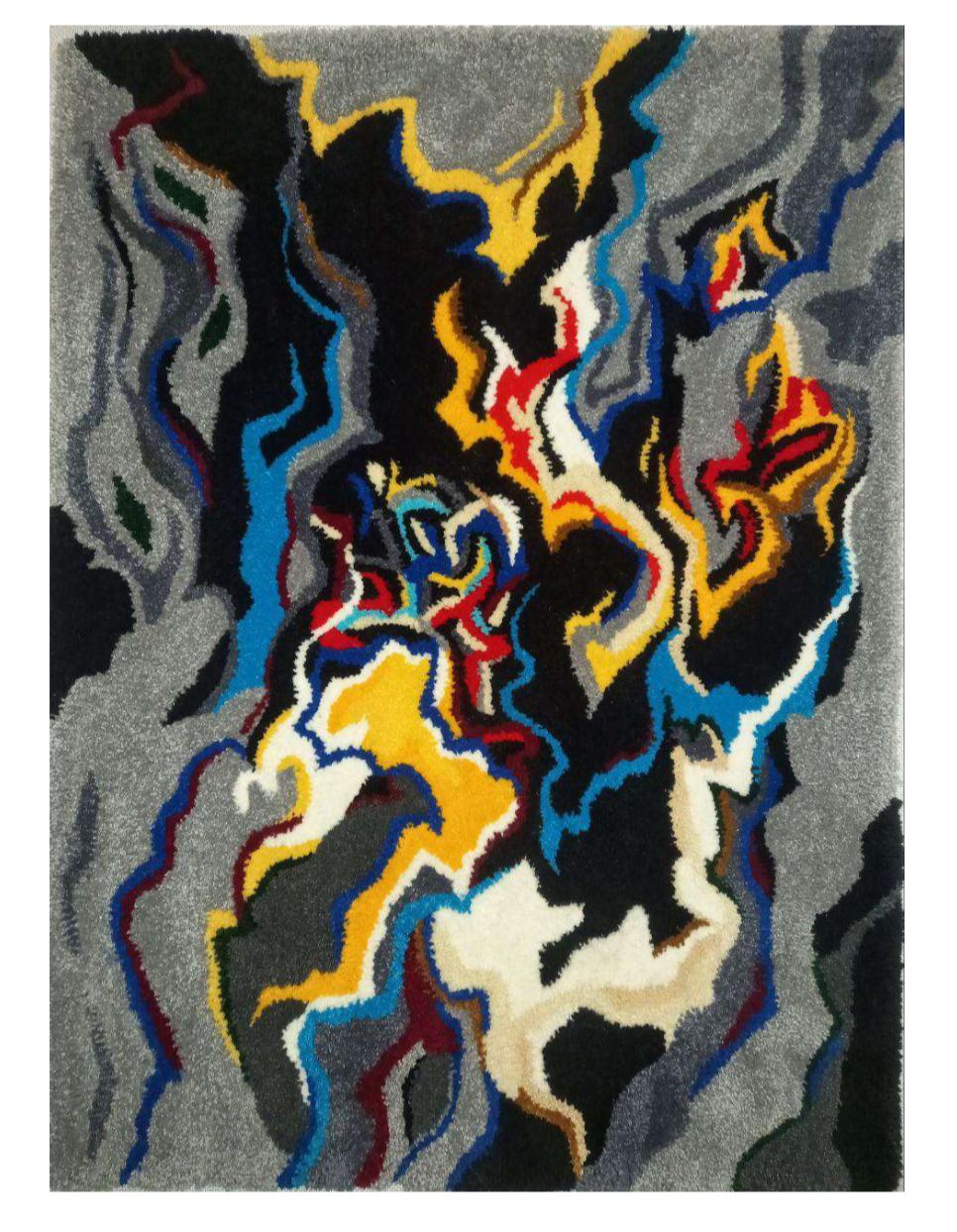 Ohne Titel, handgefertigter Teppich, 80/60 cm