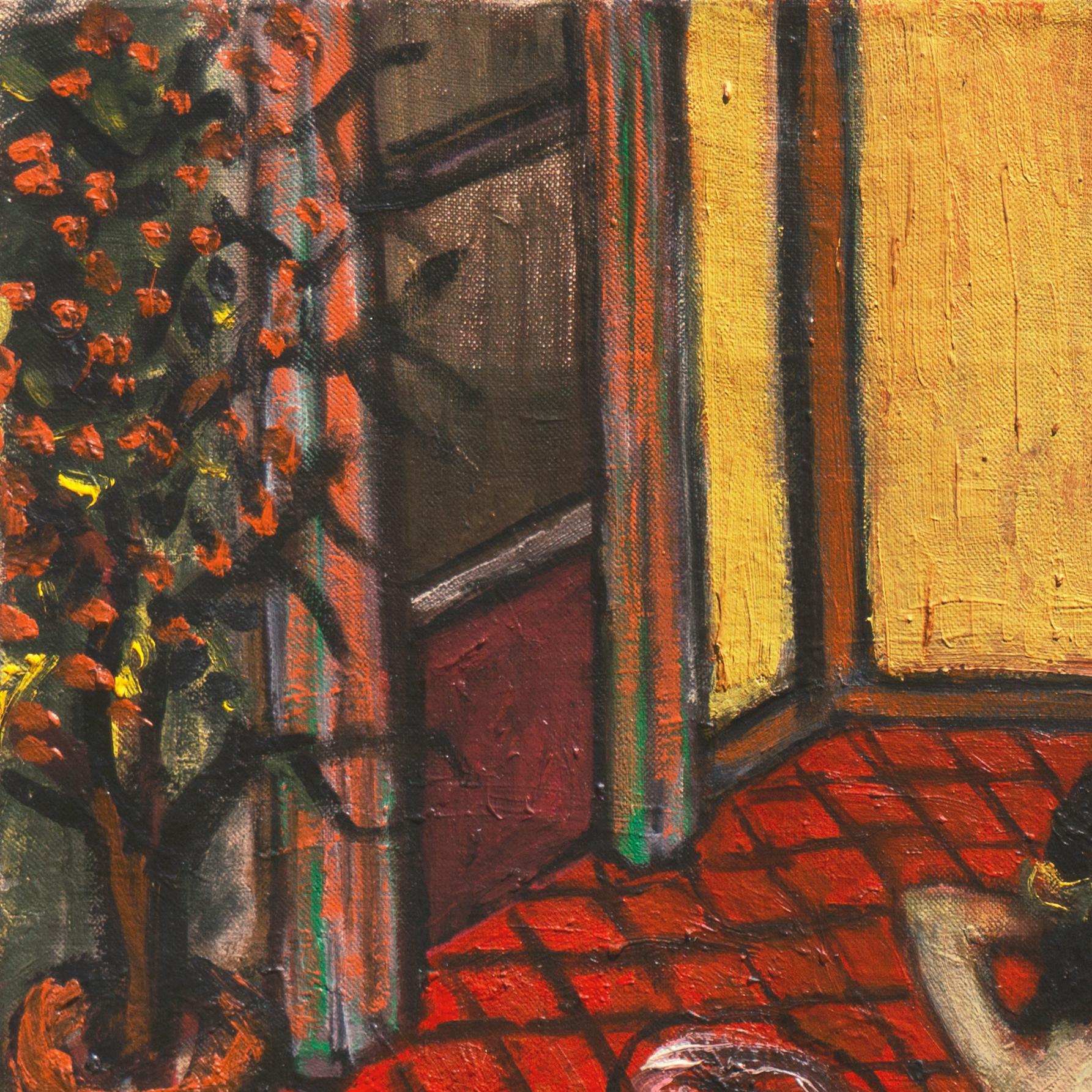 'Nude in Interior', Paris, Académie Chaumière, Carnegie Museum, Expressionist - Brown Nude Painting by Sasha Moldovan