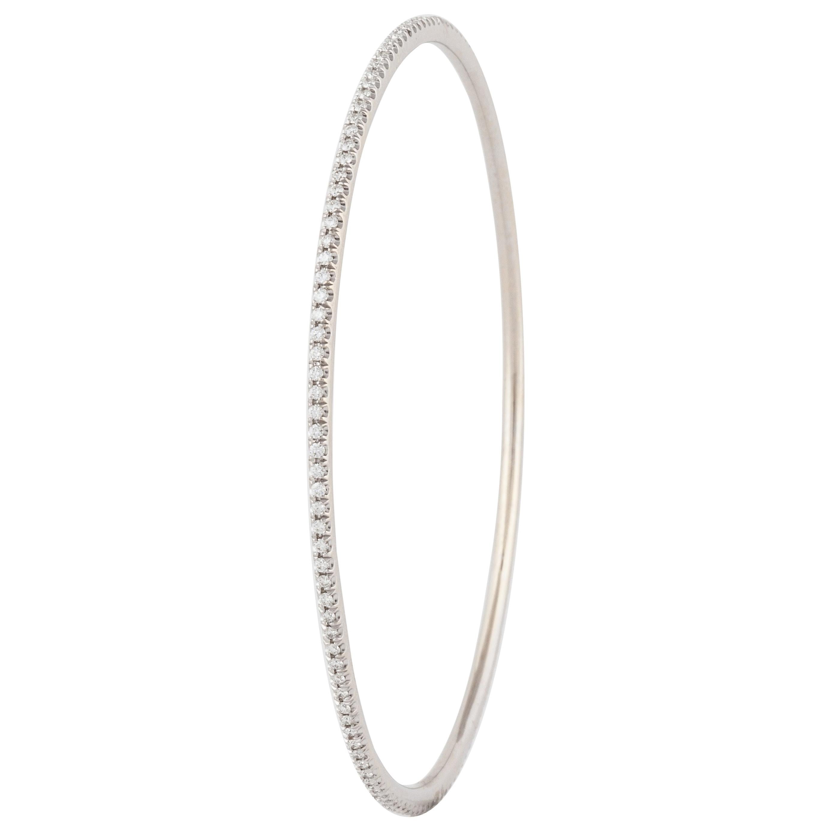 Sasha Primak 18K White Gold Diamond Bangle Bracelet