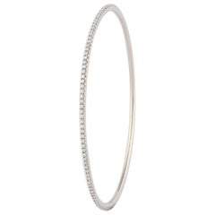 Sasha Primak 18K White Gold Diamond Bangle Bracelet