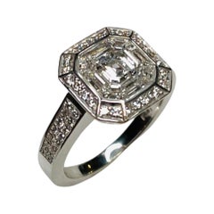 Sasha Primak 18K White Gold Invisible Set Diamond Ring