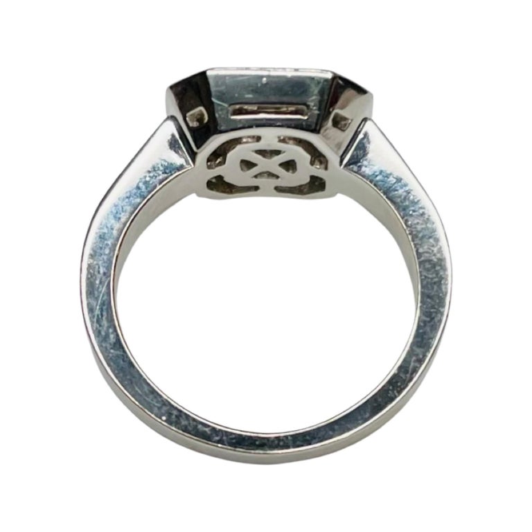Women's Sasha Primak 18K White Gold Invisible Set Diamond Ring For Sale