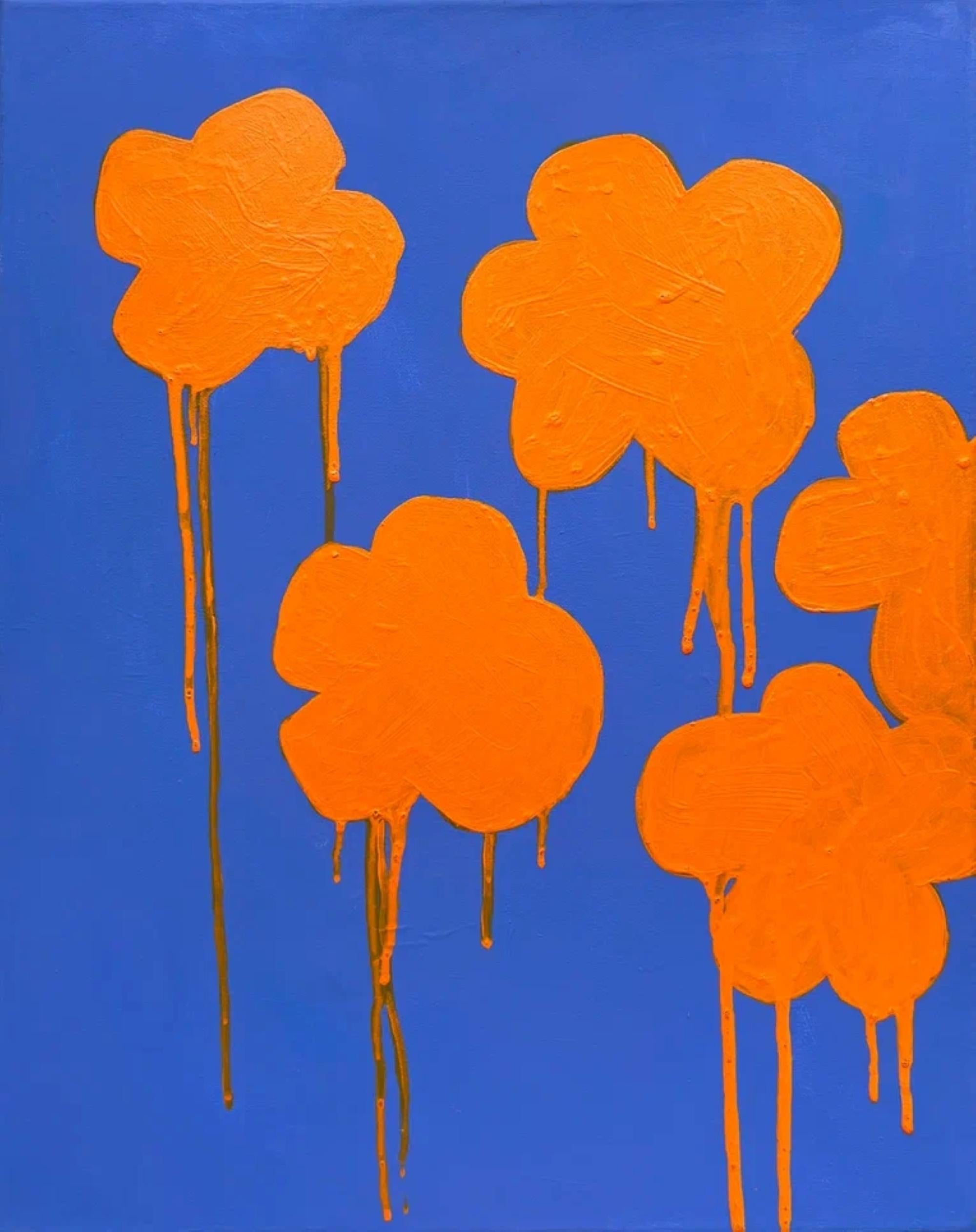 Dripping Orange Flower Clouds