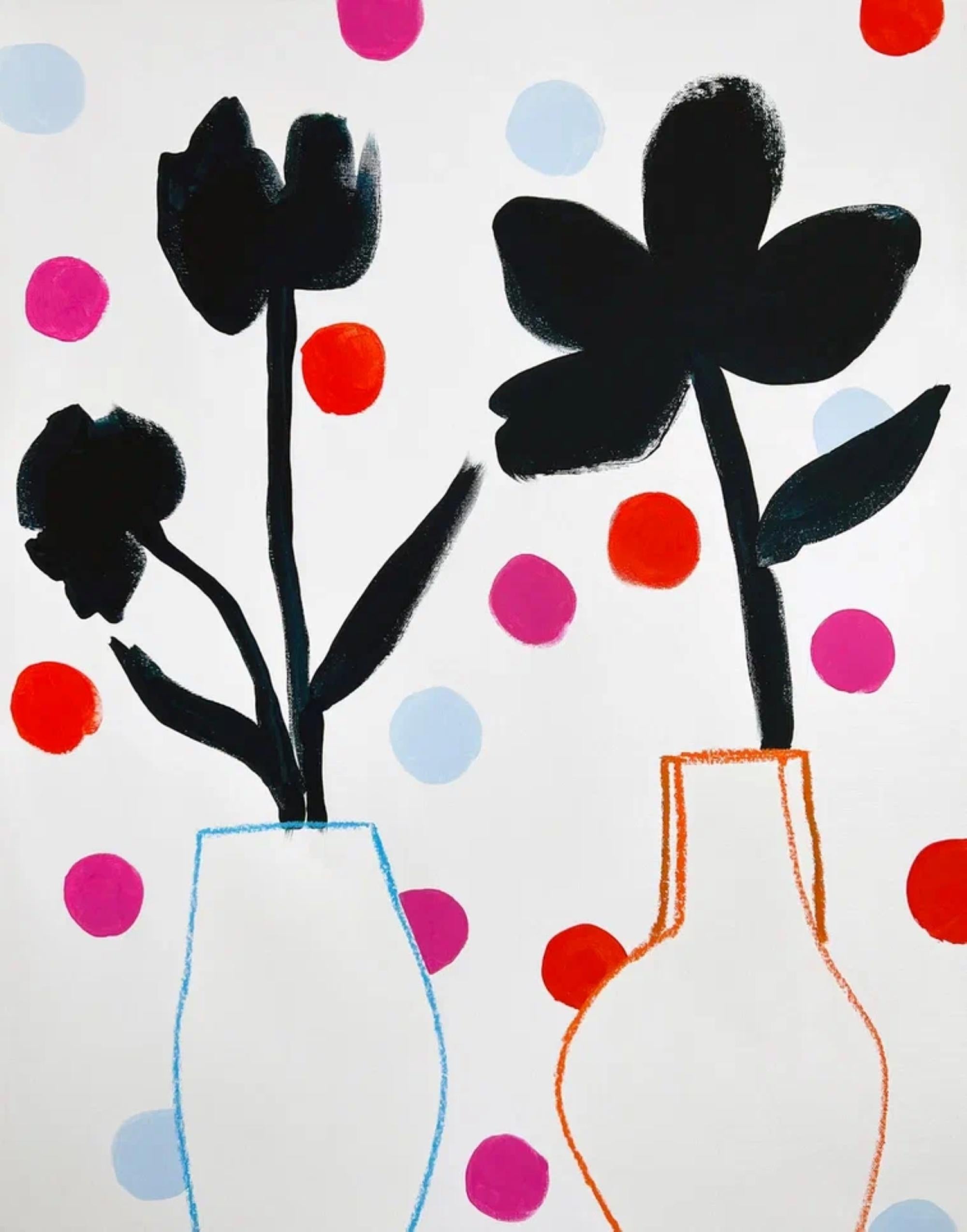 Still-Life Painting di Sasha Robinson - Sfondo a pois con fiori