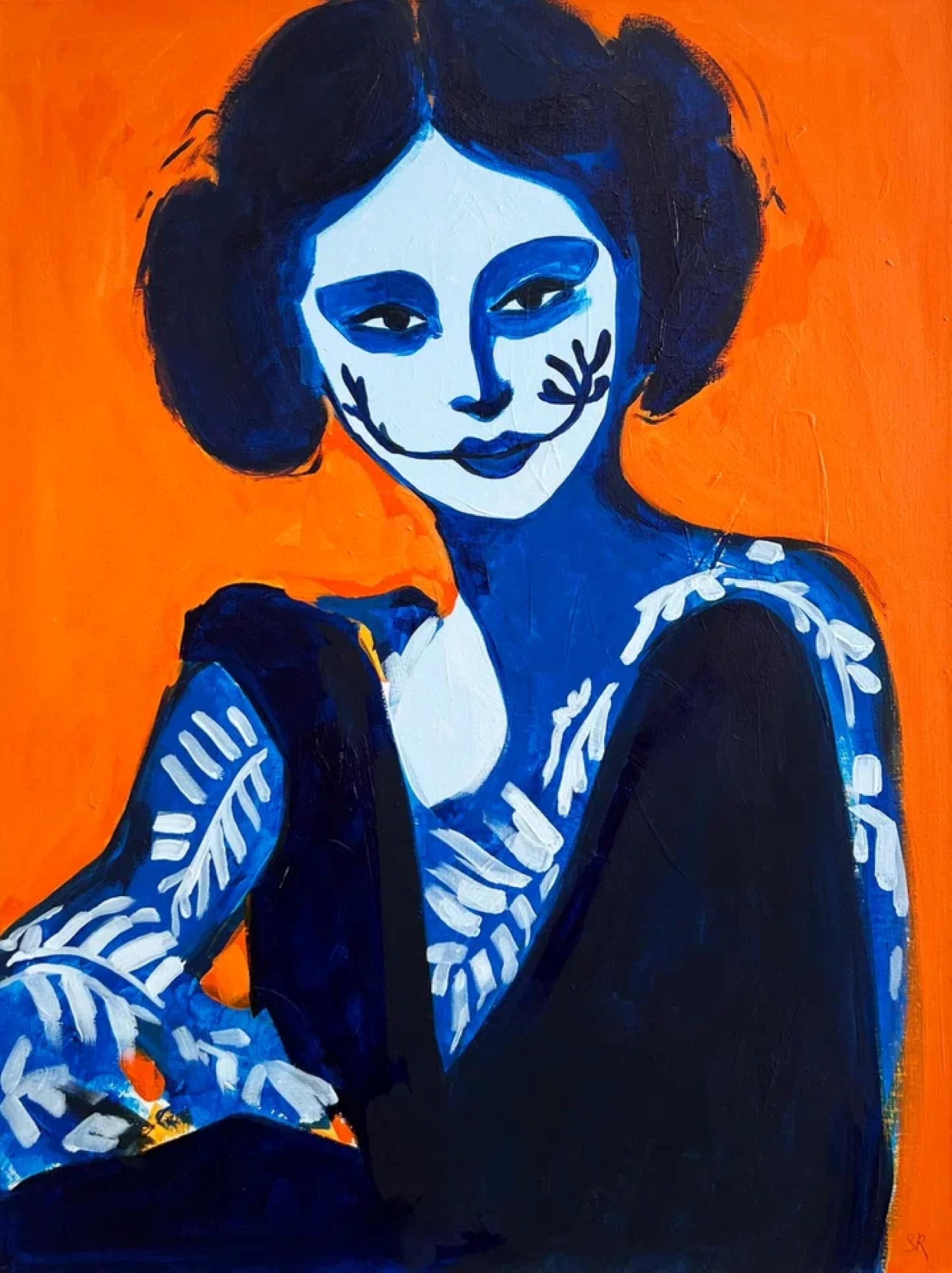 Sasha Robinson Abstract Painting - Halloween Woman