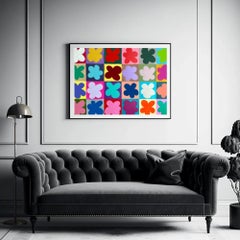 Warhol‑Style Colorful Flowers