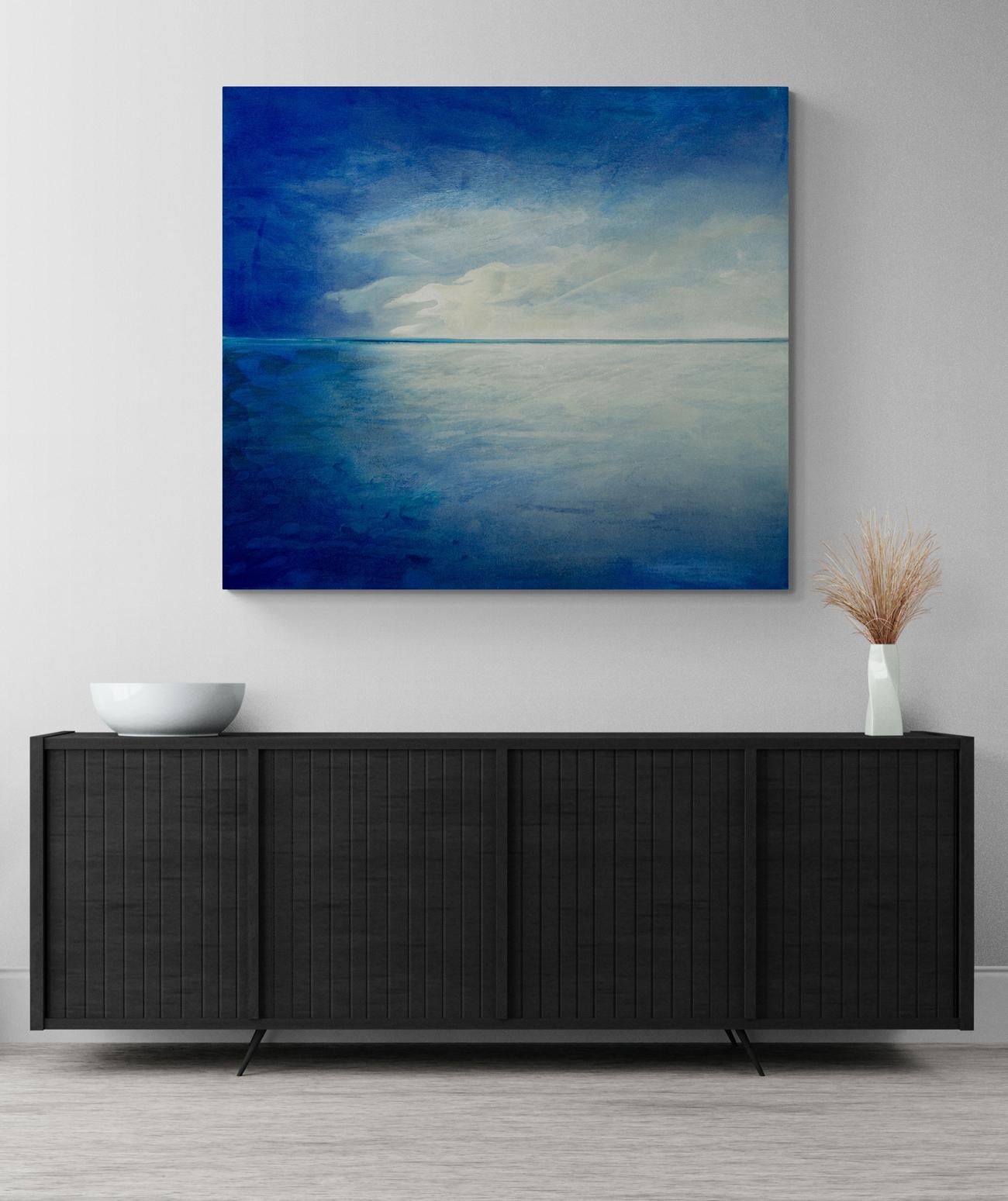 Awaken - cool, gestural, seascape For Sale 6