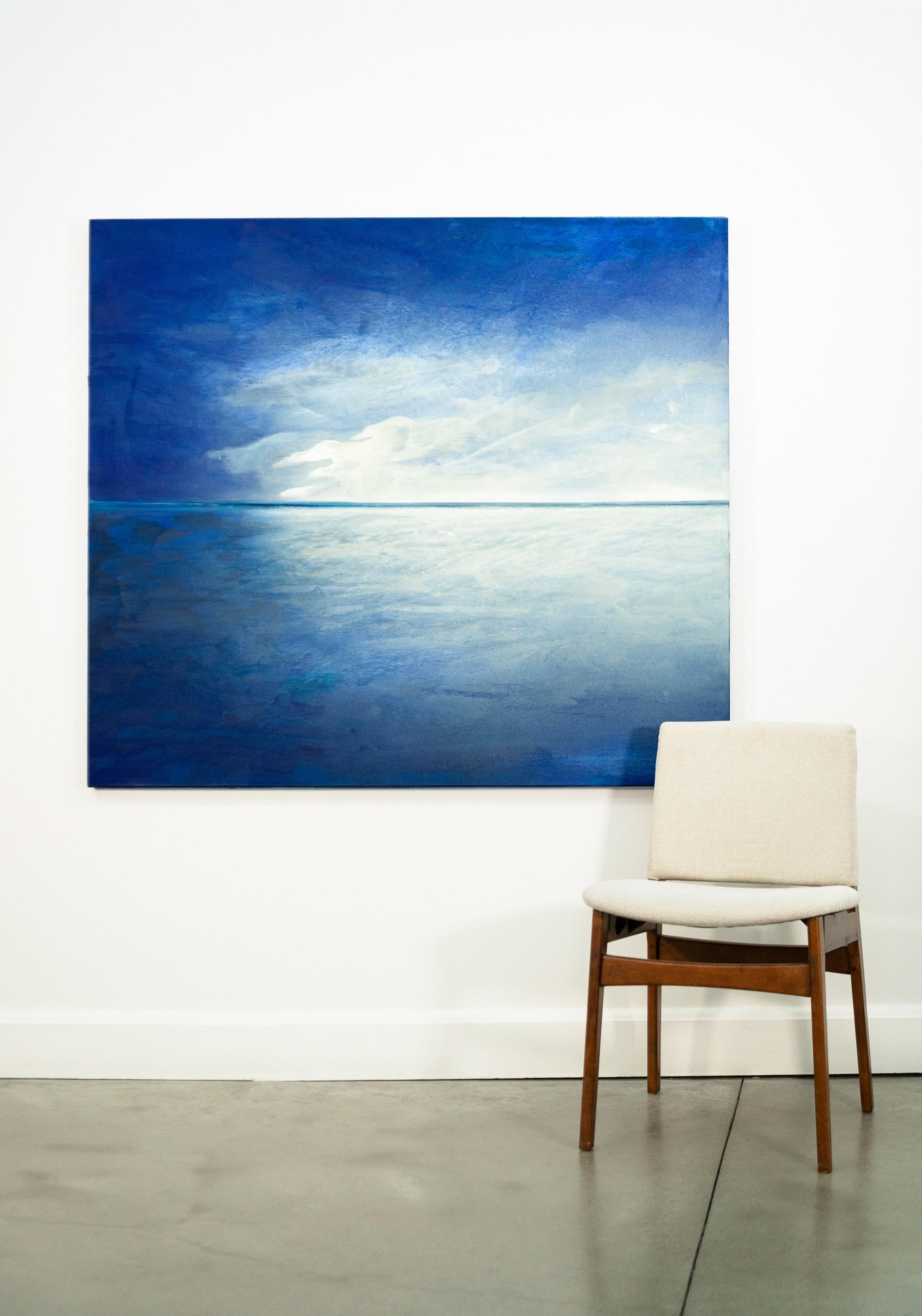 Awaken - cool, gestural, seascape For Sale 5