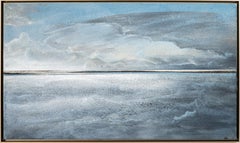 Borde Azul - fresco, gestual, contemporáneo, paisaje, acrílico sobre lienzo