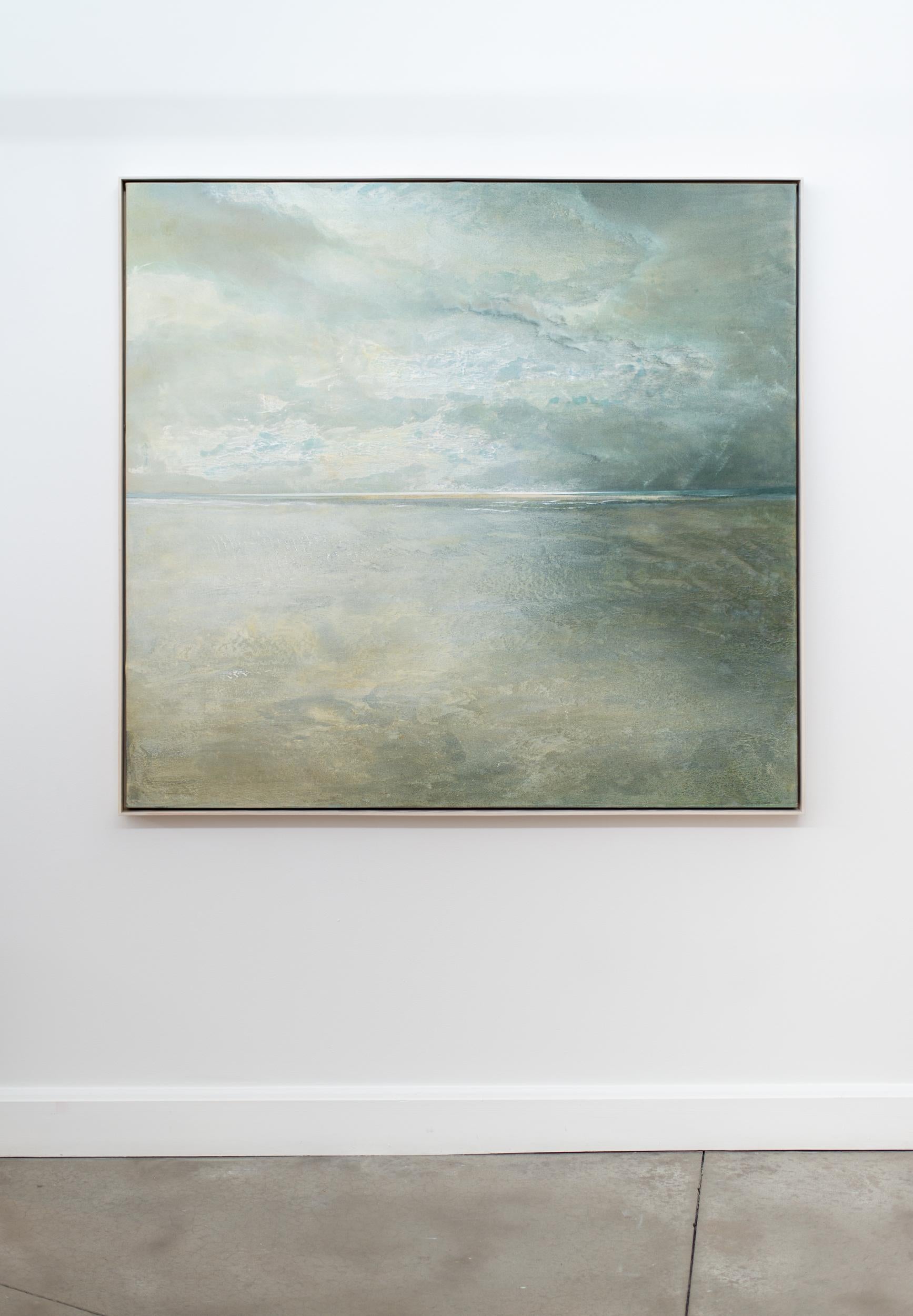 Mares del Amanecer - paisaje contemporáneo y abstracto, acrílico sobre lienzo - Painting Contemporáneo de Sasha Rogers